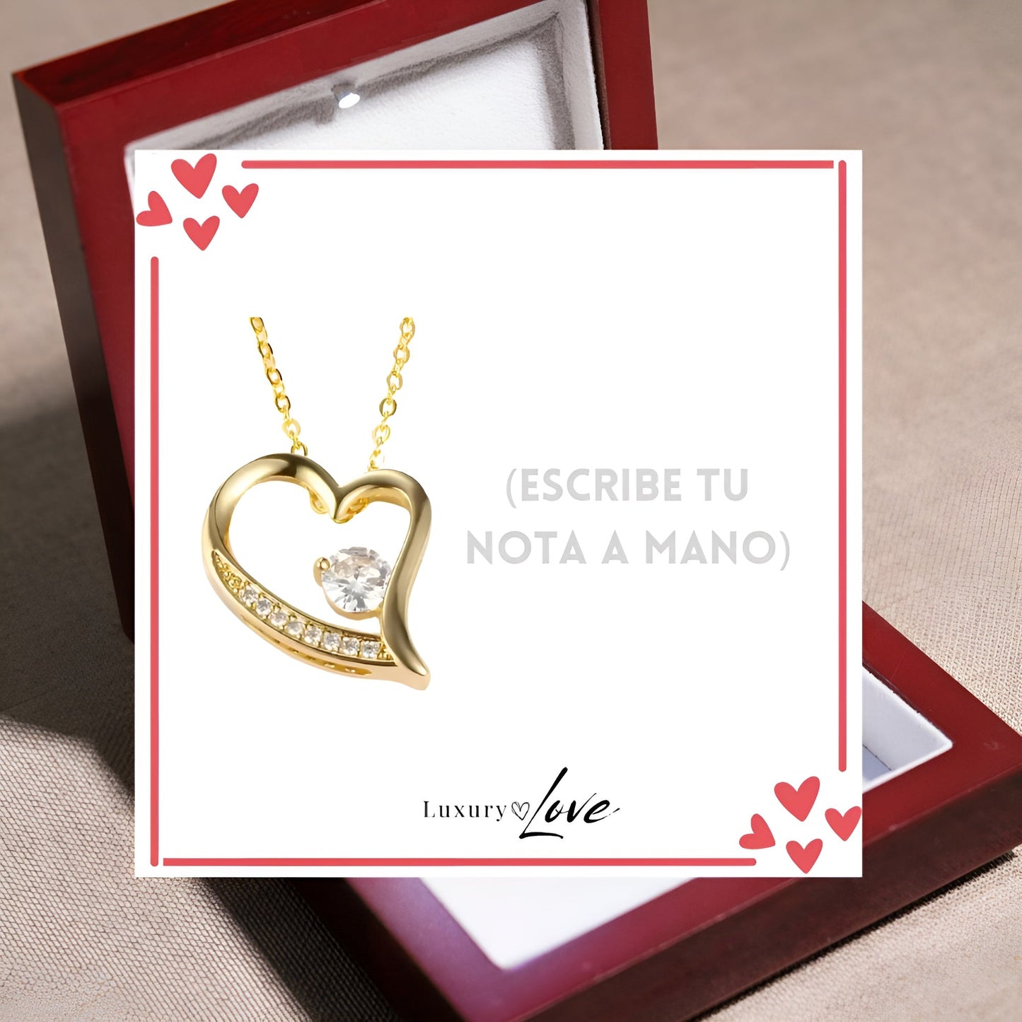 Collar Amor-Eterno® Dorado para mi Madre (con nota especial)