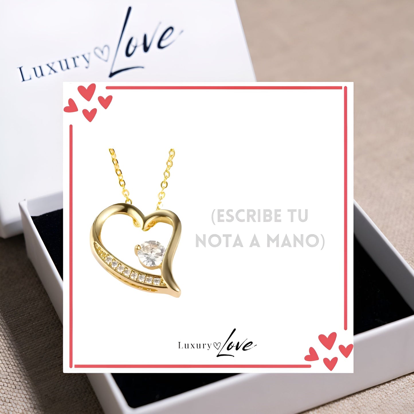 Collar Amor-Eterno® Dorado para mi Madre (con nota especial)