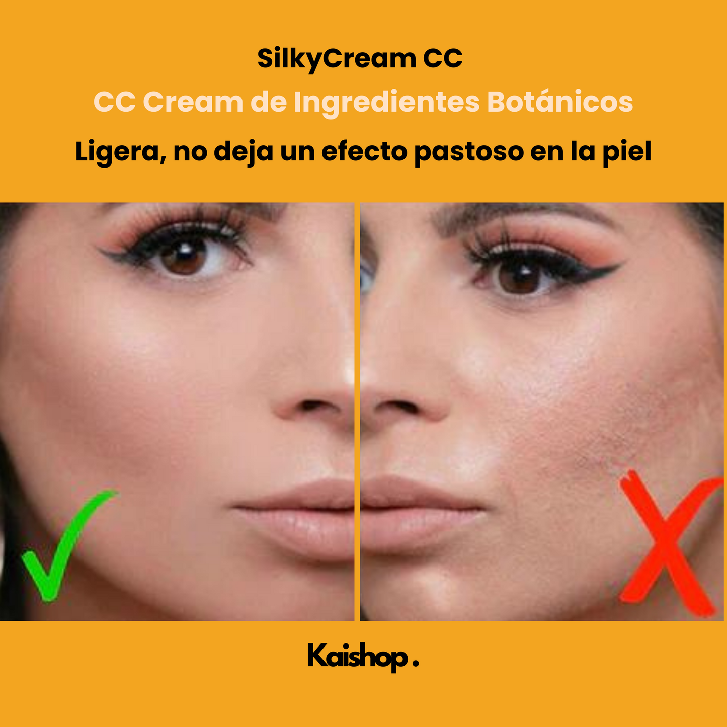 {OFERTA EXCLUSIVA DE REBAJAS}Base de maquillaje SilkyCream CC + Brocha de Regalo (2X1)