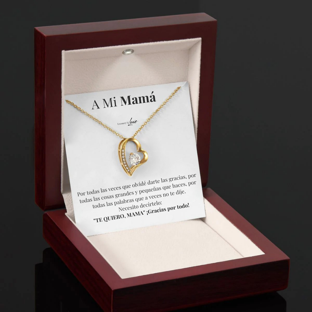 Collar Amor-Eterno® Dorado para mi Madre (con nota especial)