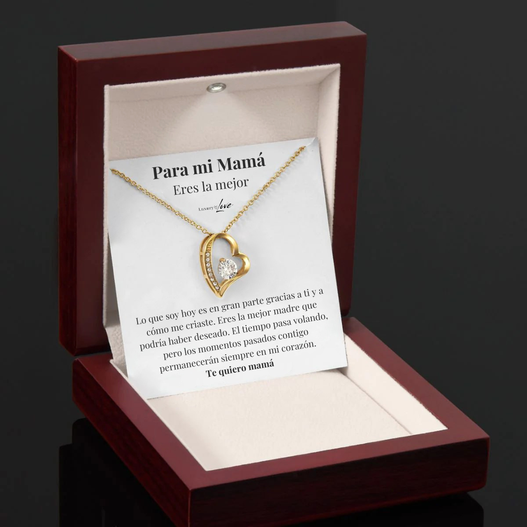 Collar Amor-Eterno® Dorado para mi Madre (con nota especial)