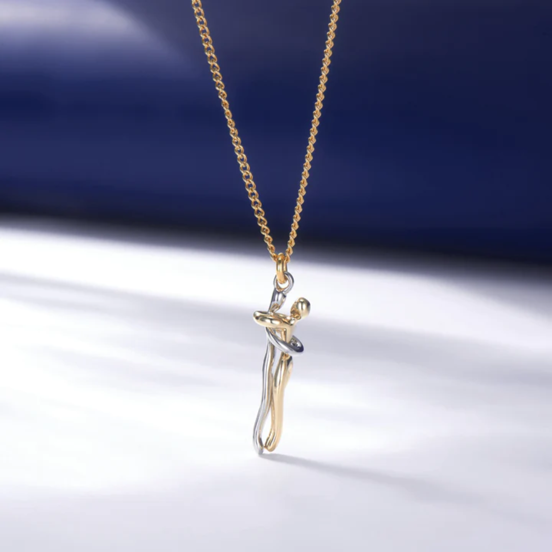 Collar Abrazo-Eterno® para mi Madre (con Nota especial y Caja de madera con luz)