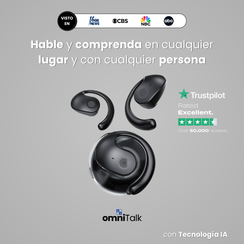 ¡REBAJAS 2025! omniTalk™ - Auriculares Traductores TODO-en-1