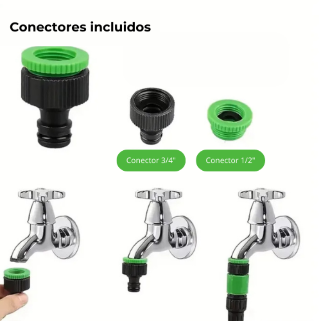 Manguera extensible con 7 tipos de chorro HydroFlex Pro