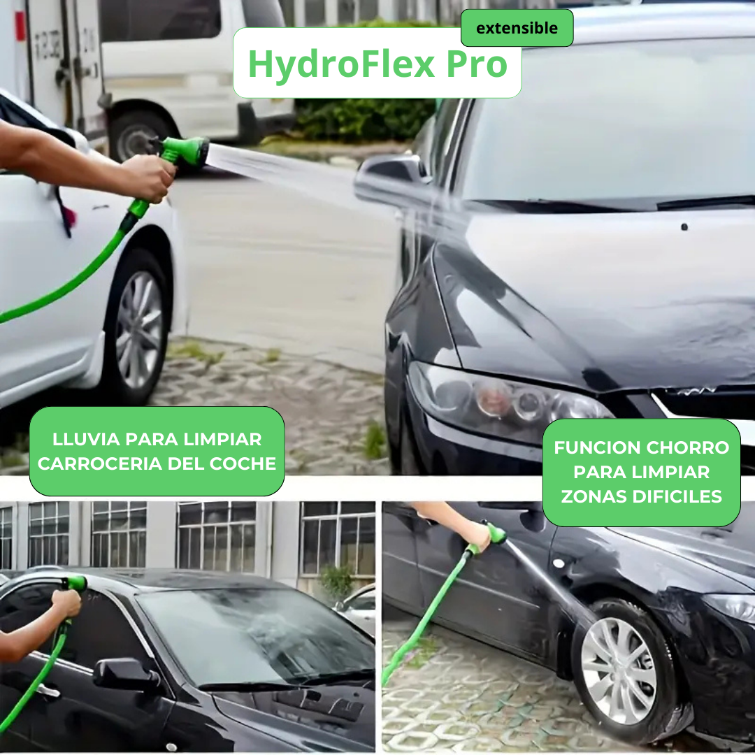 Manguera extensible con 7 tipos de chorro HydroFlex Pro