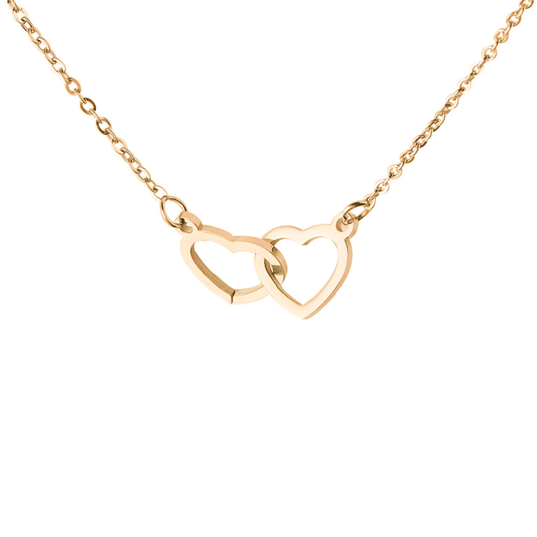 Regalo para mi Mamá - Collar corazón con caja de regalo con osito y rosa real