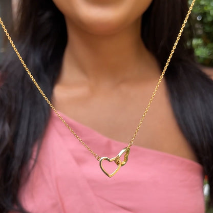 Regalo para mi Mamá - Collar corazón con caja de regalo con osito y rosa real