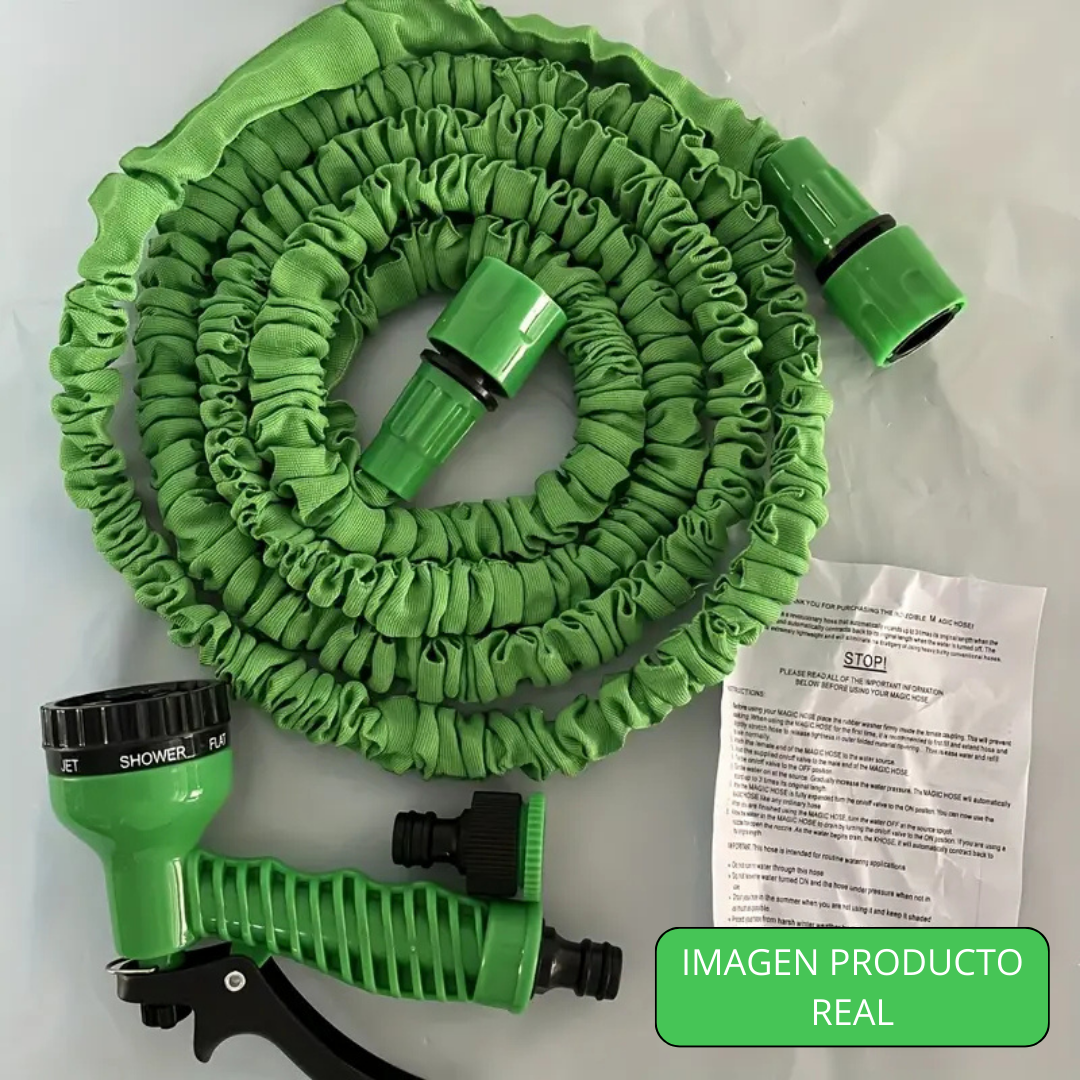 Manguera extensible con 7 tipos de chorro HydroFlex Pro