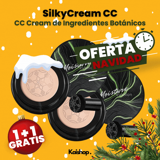 {OFERTA EXCLUSIVA DE REBAJAS}Base de maquillaje SilkyCream CC + Brocha de Regalo (2X1)