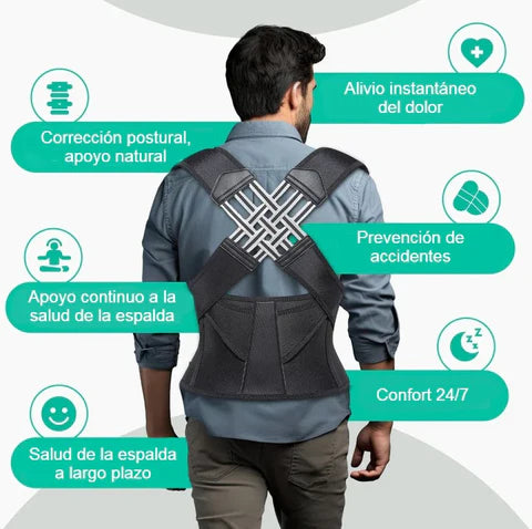 Corrector de Postura AlignePro + Ebook Cuidado de la Espalda ¡REGALO!