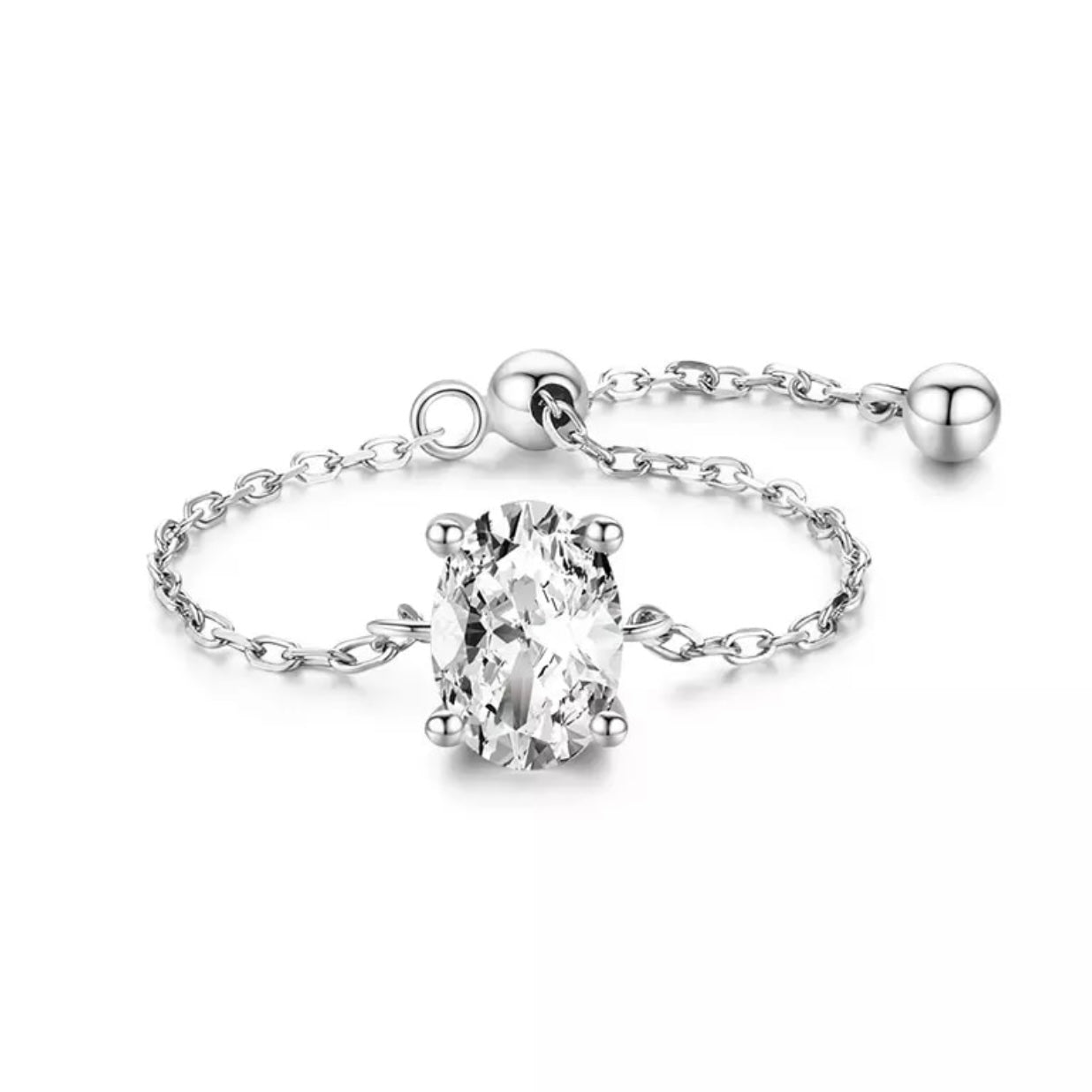 Anillo Ajustable Self-Love - Oro Blanco 14K